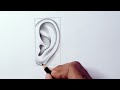 How to draw ear easy step by step Ear drawing for beginners tutorial Basic drawing for beginners