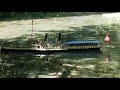 PADDLE WHEEL  Steamboat WINKELRIED Escher Wyss. Live steam RC model ship. Bateau à aubes vapeur vive