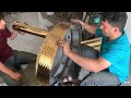 Top Working and Skilful Man Making Mosque Towers from Golden Sheets in Afghanistan with Basic Tools