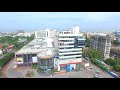 Chennai from the air: stadium, Madras Club, Fort William, Georgetown and general city views