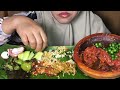 MUKBANG ASE CABE GENDOT TERONG BALADO TERI NASI TEMPE BALADO SAMBEL TERASI SALADA LEUNCA KERUPUK