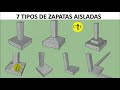7 TIPOS DE ZAPATAS AISLADAS | Cimentaciones Superficiales