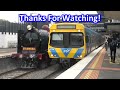 Trains at Watergardens (ft Steamrail A2 986 & the Tait) - Metro Trains Melbourne