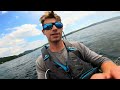 Monster lake Trout Kayak Action