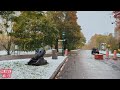 First Snowfall in Quebec City, Canada Walk 4K | 30 October 2023