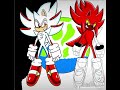 Fanart of Hyper Shadic vs Perfect Nazo from Sonic Nazo Unleashed by Chakra-X