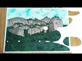 How to Paint Cliff Beautiful Scenery Tutorial for Beginners / How to Paint Beautiful Landscape Easy