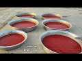 Making tomato paste at home صنع معجون الطماطم في المنزل