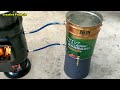 DIY 2-in-1 wood stove - Super fast water heating is amazing