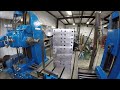 Machining the large angle plates on the horizontal boring mill