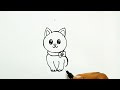 cute CAT 🙀 drawing for kids| Drawing | Easy drawing |  @Tinkerbelldoodles