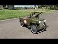 1950's Sherwood Army Jeep Pedal Car - ULTRA RARE!!! Gun Turret Model - Denwerks