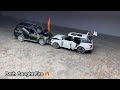 Land Cruiser VS Range Rover Crash Test of Diecast Models - Slowmotion Cars Destruction