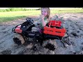 Playing in the mud with kids tractors compilation | Tractors for kids