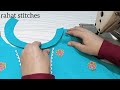 Learn How to make V-Placket Neck Design with lace ||V placket Neck design @RahatStitches