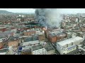 Belfast's Primark (The Bank Building) on fire from the sky