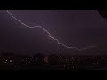 Lightning/ Thunderstorm and rain over the city