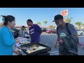 Cooking 100 special  egg sandwiches for the homeless .