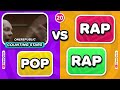 POP vs RAP: Save Two Drop Two Songs 🎤🔥 | Music Quiz