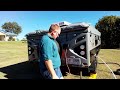 Jayco Eagle Leveling and connecting the power and water hoses Instruction video