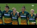 Wallaroos sing national anthem in Yugambeh language