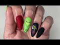 DRUNK GRINCH NAILS Tutorial 💚 Seventy7 + Modelones | Easy DIY Nail Art Gel Polish Water Decals