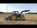 John Deere 6400 mit Sicma-Kreiselegge & John Deere 2850 mit Monosem-Einzelkornsämaschine 12.5.