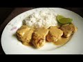 Chicken breast recipe. Chicken breast in coconut-peanut sauce.