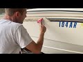 How to remove a 25 year old vinyl stick off your boats