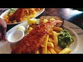 American Tries British Food | Yorkshire Pudding, Fish & Chips, Pie & Mash | Travel Vlog