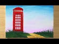 London Red Telephone Box/ Satisfying Acrylic Paint ✨🇬🇧