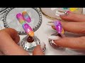Quick and easy nail art with Blooming gel. Camera man trying his first nail art 🤗