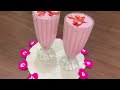Strawberry Milkshake | Summer Drink | Milkshake recipe| English Subtitles Available