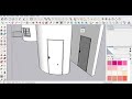 How do you make a window on a curved wall in SketchUp | How to Install Window & Door on Curved wall