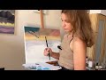 ASMR Still Practicing to recreate Bob Ross' video! This time I absolutely FAIL! | Sunset painting