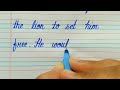 One page cursive writing in english || Most beautiful cursive writing practice