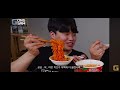 @gongsam_table203 eats buldak & tteokbokki&bulgogi pizza chicken and cheese with hyungman