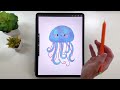 Draw With Me - Jellyfish | Procreate Digital Art Drawing Tutorial for Beginners