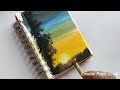 Simple Sunset Sky Painting Tutorial - Relaxing and Aesthetic