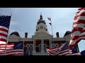 Johnson County Avenue of Flags.  July 4, 2014.  Tecumseh, Nebraska.