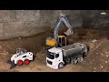 RC EXCAVATOR PENGGALIAN UNTUK BASEMENT, LEMBUR🔥Fantastic RC Construction Site RC #rcexcavator #rc