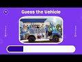 Guess the Vehicle in 3 Seconds🚗 🚚🚲✈| Kids Learning Video | From Easy, Hard, Impossible|Quiz Disaster