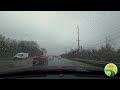 ASMR Driving 4k - Raining, In Town, and Highway Driving February 16, 2023