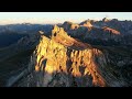 Dolomites Italy 4K • Scenic relaxing film of Dolomites illuminated by the morning sun