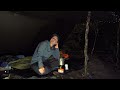 HEAVY Rain bivy bag Camping next to a Lake