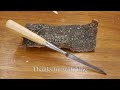 Making an octagonal chisel handle from pear wood with hand tools | Chisel restoration
