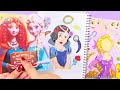 [Paper DIY] ディズニープリンセス エルサ Making Disney Princess Elsa Anna Jasmine Sticker Book #asmr #エルサ