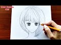 Easy Anime Drawing | How To Draw Anime Girl Step By Step