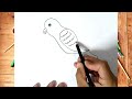 How to draw a bird step by step (very easy)সহজে পাখি আঁকা @SajusArt #birddrawing