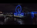 London 2023 New Year's Celebration: London Eye Lightshow and Fireworks - from Embankment | 4K HDR